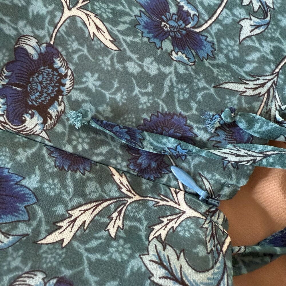 For Love And Lemons Green Floral Mini Dress - Picture 11 of 13